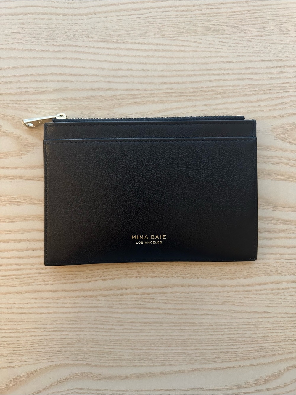 Mina Baie Large Lijah Wallet Black Leather